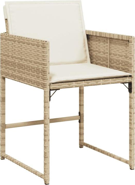 Produktbild VidaXL Gartenmöbel Essgruppe Gartengarnitur Sitzgruppe 7tlg. Beige Poly Rattan (165 cm)