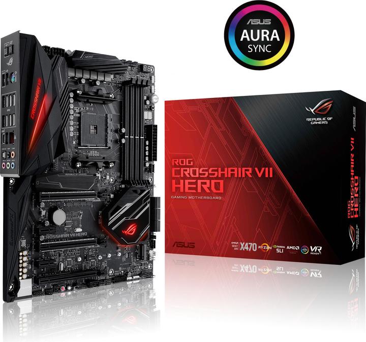 Actual product image ASUS ROG Crosshair VII HERO (AM4, AMD X470, ATX)