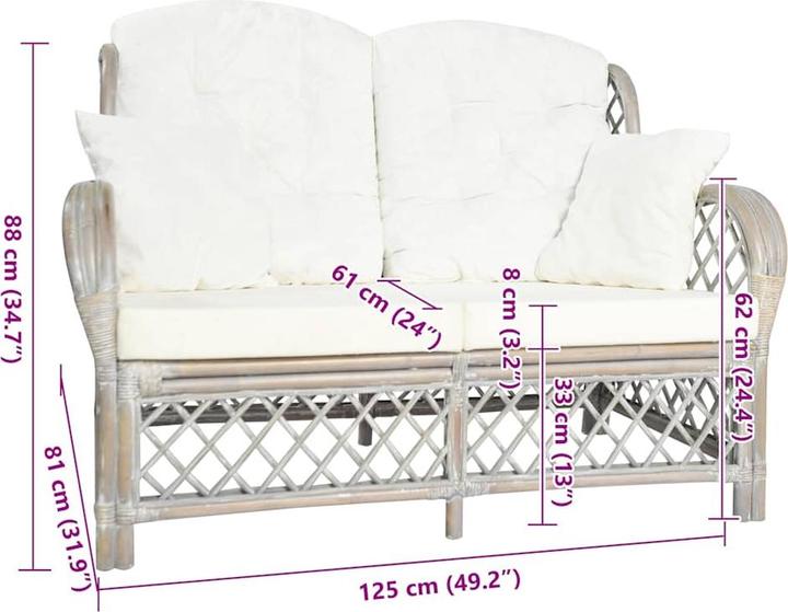 Actual product image vidaXL 2-Sitzer-Sofa (2 person sofa)
