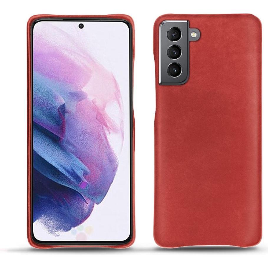 Noreve Lederschutzhülle (Samsung Galaxy S21), Smartphone Hülle, Rot