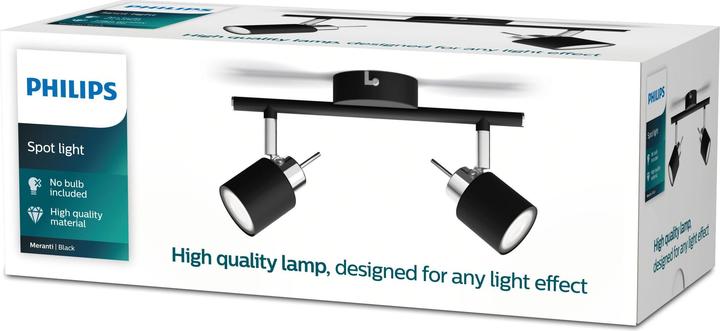 Actual product image Philips Meranti Spotlight 2 Spot Svart (GU10)