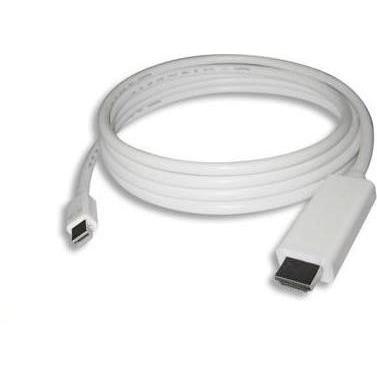 PremiumCord cavo miniDP - HDMI M/M, bílá (1 m), Cavo video, Bianco