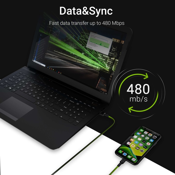 Produktbild GreenCell Cell KABGC05 Lightning-Kabel (1.20 m, USB 3.0)