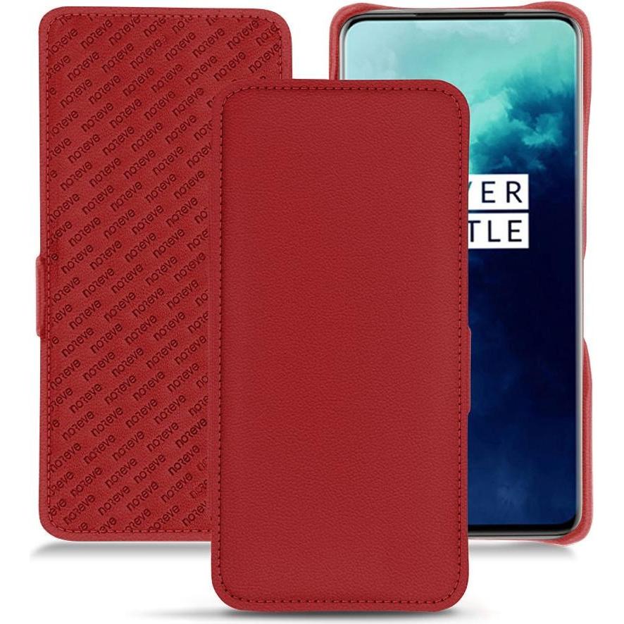 Noreve Lederschutzhülle horizontal (OnePlus 7T Pro), Smartphone Hülle, Rot