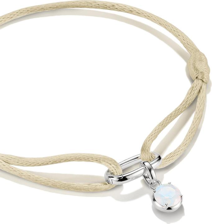 Produktbild Thomas Sabo Textilarmband beige Connect Silber (22 cm, Polyester, Silber)