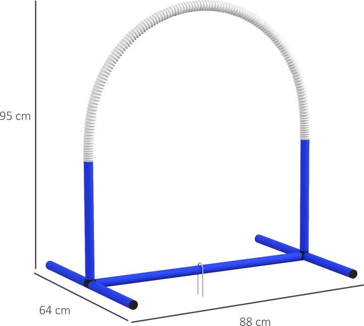 Produktbild PawHut Hund Agility Set PE, ABS Blau+Weiss (Agility)