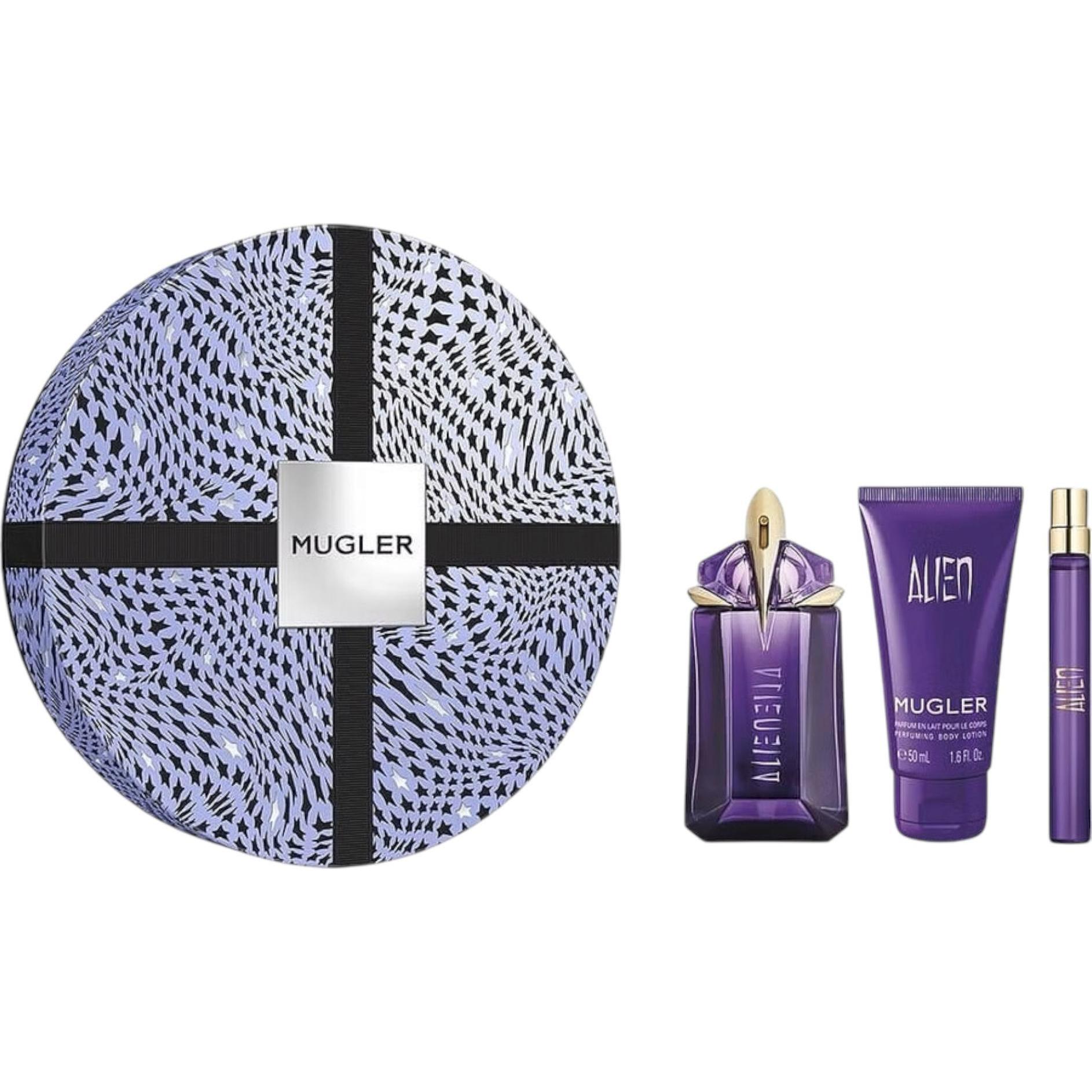 Thierry Mugler Alien Eau de Parfum - 60 ml set. Eau de Parfum - 10 ml miniature + 50 ml shower (Parfum Set) (5066094)