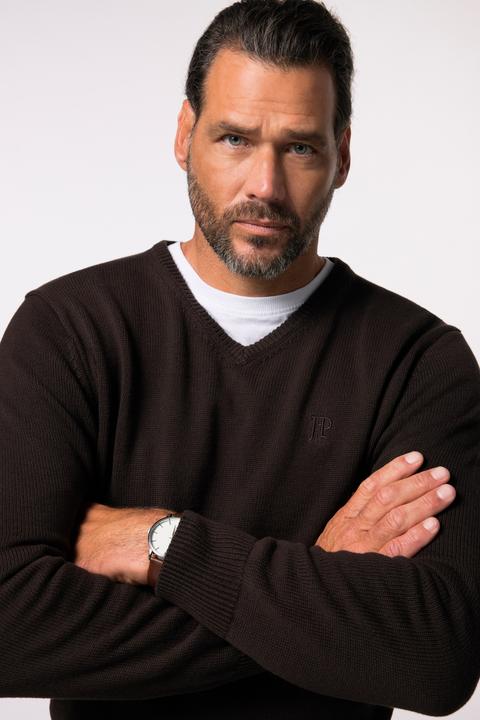 Produktbild JP1880 Pullover, Basic, V-Ausschnitt, Baumwolle (L)