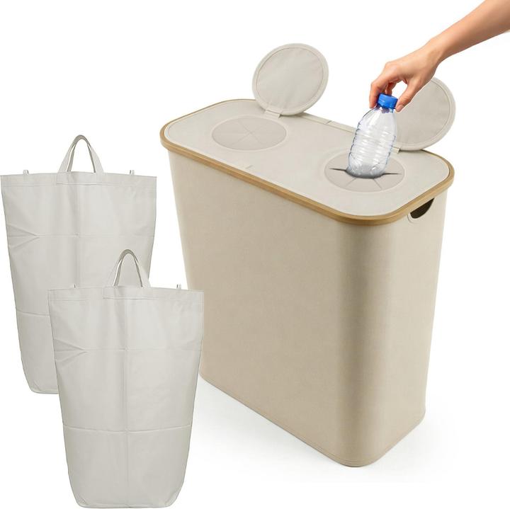 Produktbild Relaxdays Pfandflaschen-Sammelbehälter 2 Fächer (140 l)