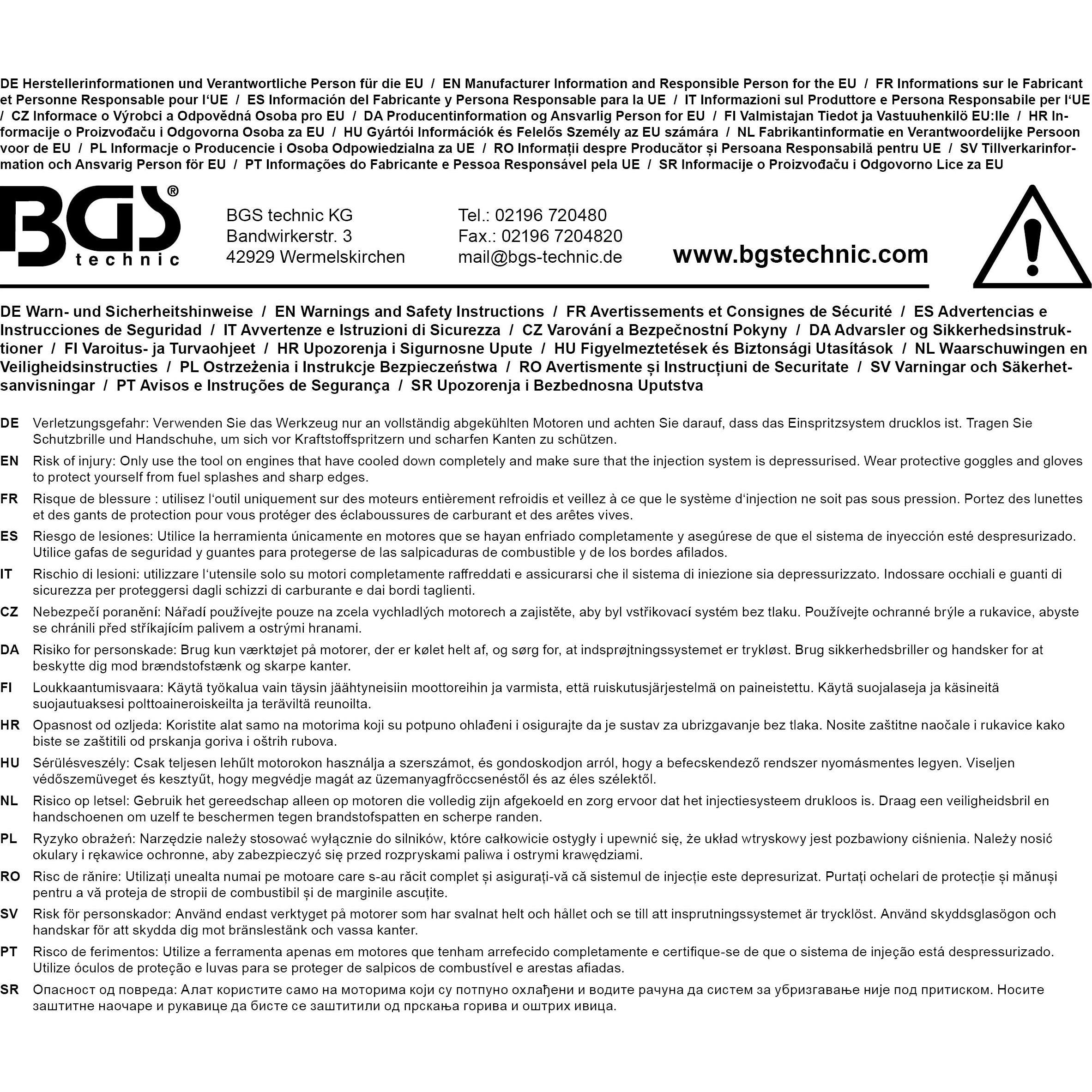 Thumbnail - BGS, Fahrzeug Werkzeug, Ersatz-Röhrchen mit Adapter für Art. 8101 6-tlg.