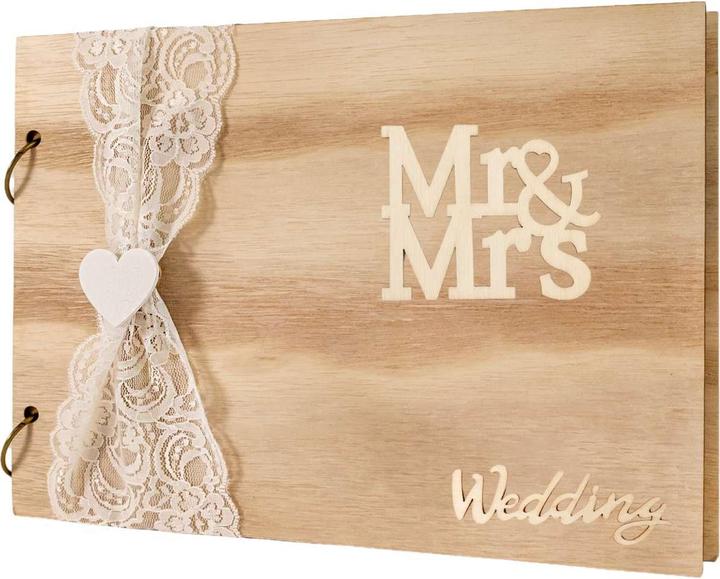 Produktbild Intirilife Hochzeitsbuch Mr & Mrs Vintage DIY