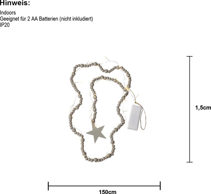 Produktbild Star Trading Lichterkette Beady (1.50 m)