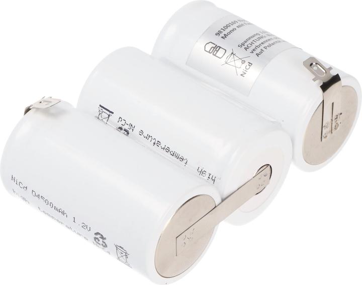 Actual product image AccuCell Notleuchtenakku NiCd 3,6V 4500mAh F1x3 Mono mit Faston-Anschluss (4500 mAh)