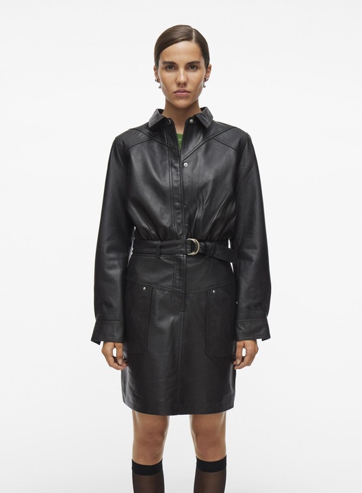Actual product image Rouge Edit Kurze Lederkleid (38)