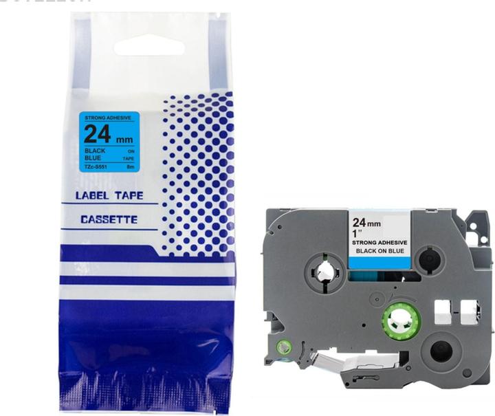 Hermex Alternatives Etikettenband zu Brother TZe-S551 Beschriftungsband