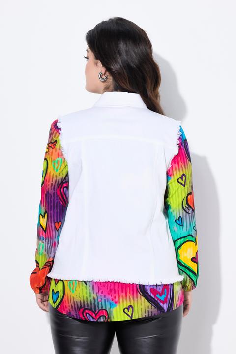 Image du produit Angel of Style Jeansweste, offene Kanten, gerundeter Saum (44)