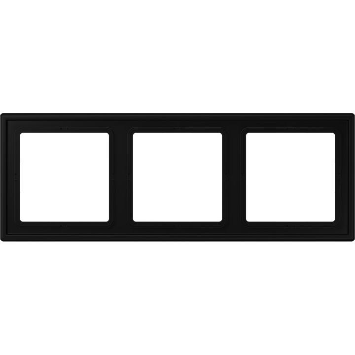 JUNG, Zubehör Schalterprogramm, Rahmen 3f sw lack LS / LS ZERO Kst LSZ983BFSWM
