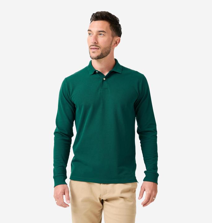 Actual product image Inesis Herren Golf Poloshirt langarm - MW500 grün (S)