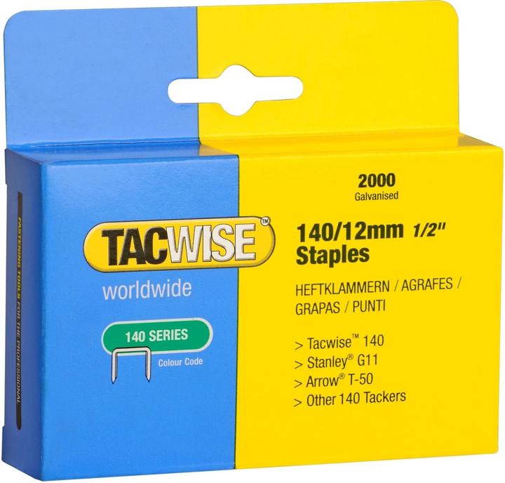 Immagine prodotto Tacwise Graffe 140/12 mm, zincate, 2.000 pezzi. (2000x)