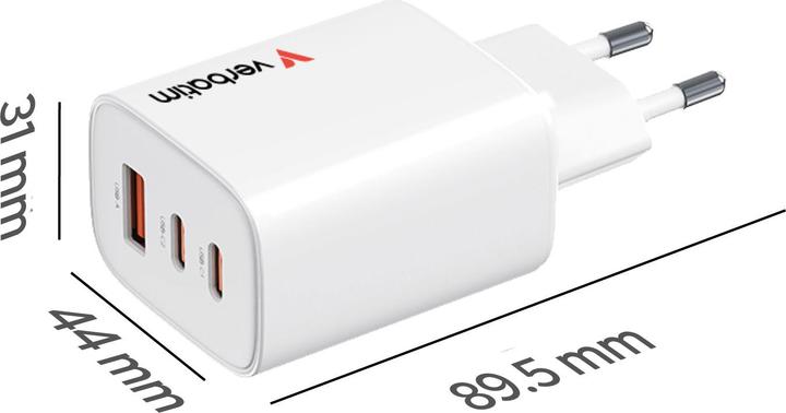 Immagine prodotto Verbatim GaN III Essentials Charger 3 Port 65W USB-A/C white (65 W, 3 porte)