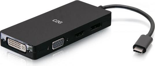 Produktbild C2G USB C Multiport Adapter with HDMI, DisplayPort, DVI & VGA (DVI, USB Typ-C, 1.40 cm)