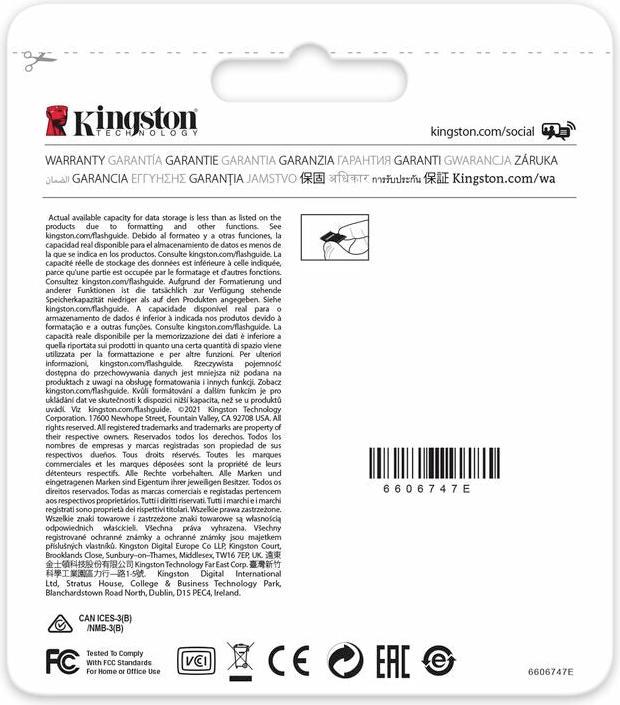 Actual product image Kingston High Endurance (256 GB, microSDXC, U1, UHS-I)