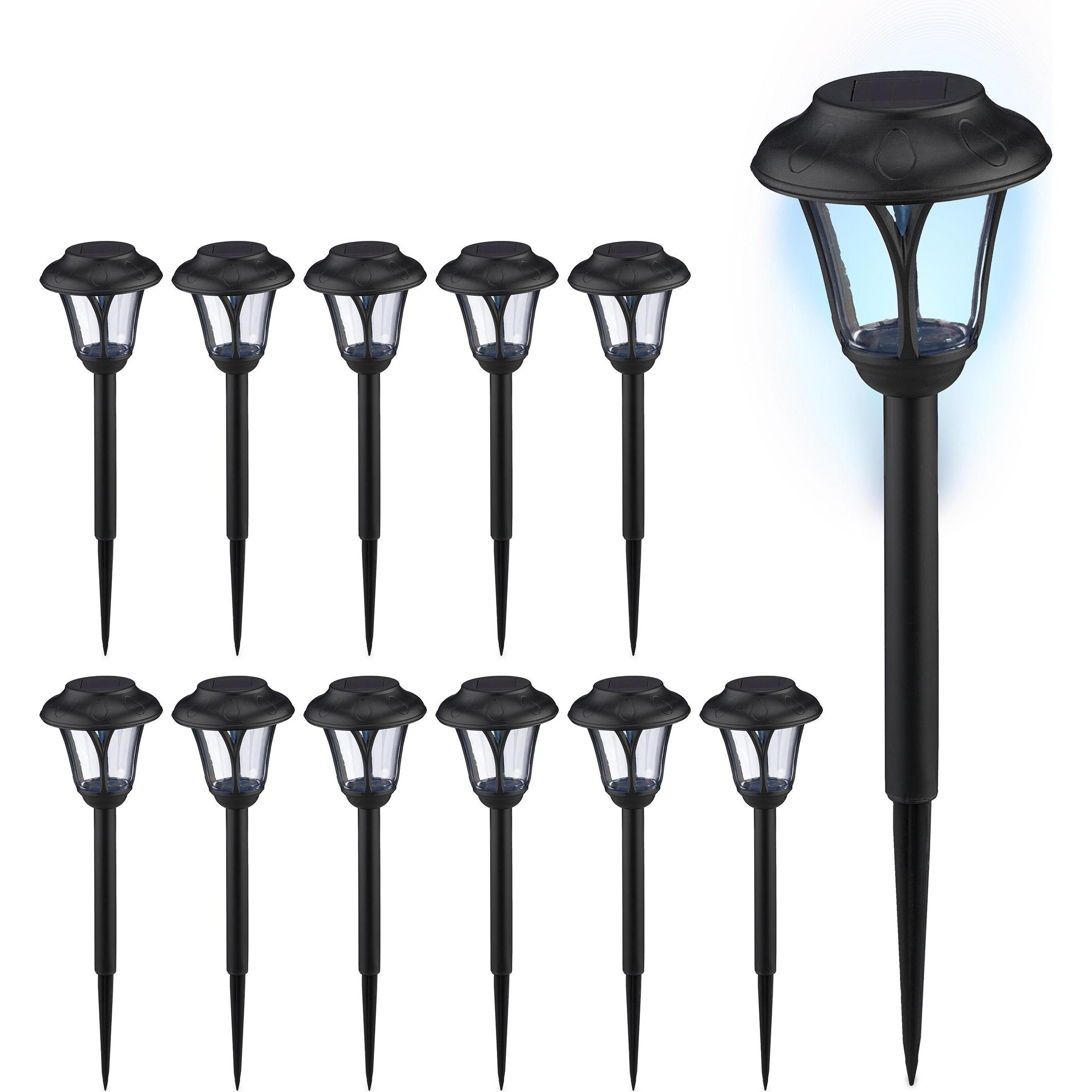 Relaxdays, Gartenbeleuchtung, Solarlampen Set (IP44)