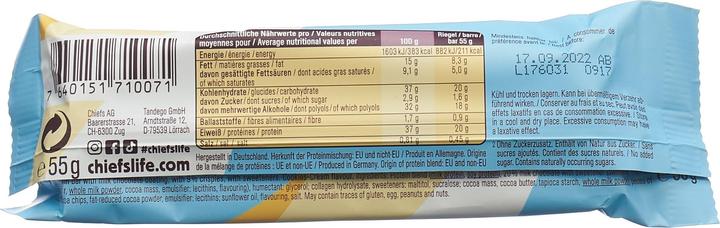 Image du produit Chiefs Protein Bar (165 g, 3 pcs)