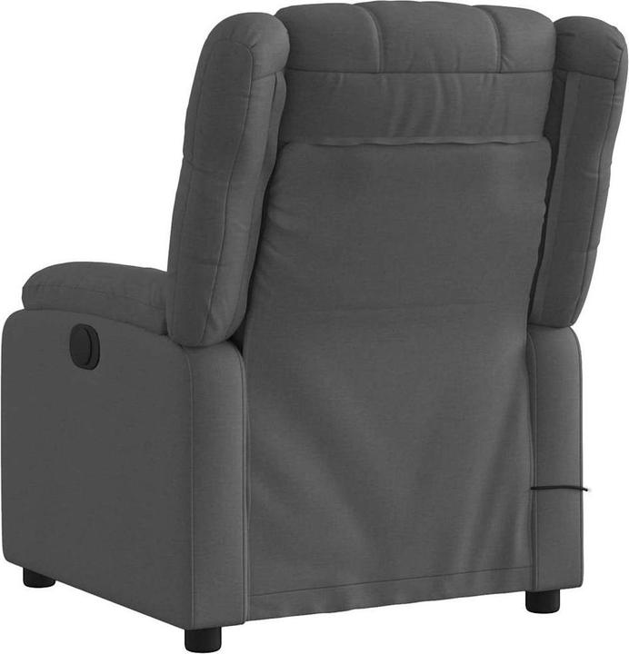 Actual product image vidaXL Massage chair dark grey fabric,Colour: Dark grey,Material