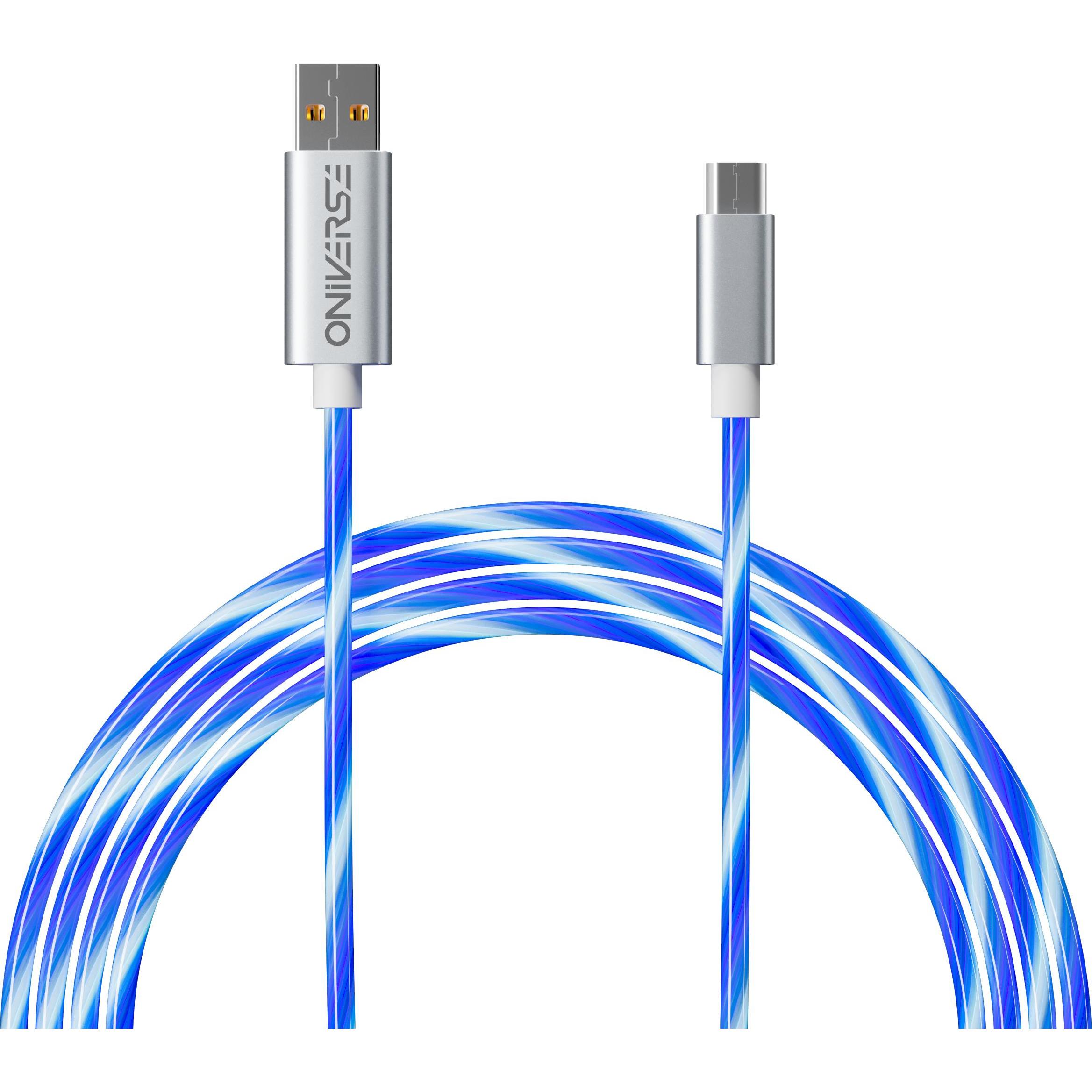 Oniverse Micro Usb Charge Cable With Led, 2 Meters - White (2 m), Cavo USB