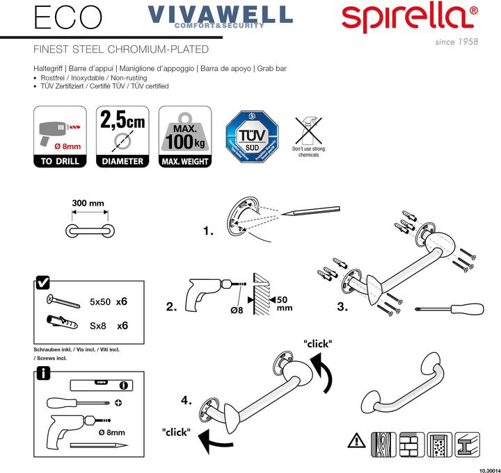 Image du produit spirella Poignée de baignoire Eco