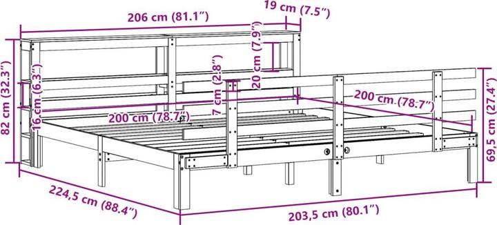 Immagine prodotto vidaXL Letto (200 x 200 cm)