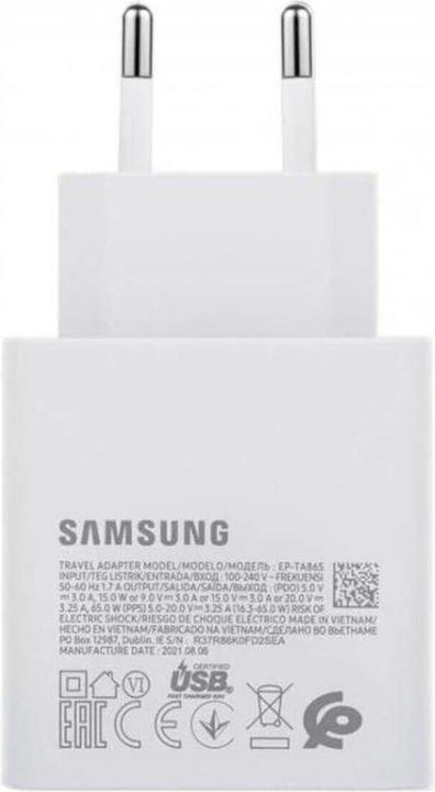 Actual product image Samsung TA865W USB-C Charger 65W PD (65 W, 1 portion)