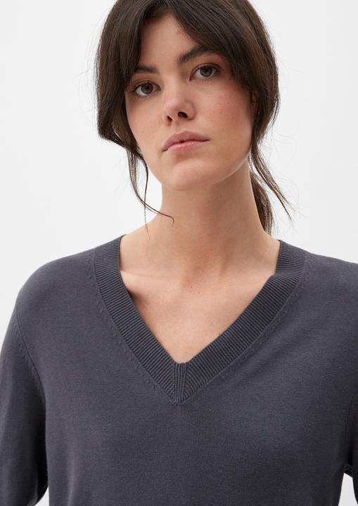 Produktbild s.Oliver Strickpullover Strickpullover aus Viskose-Baumwoll-Mix (40)
