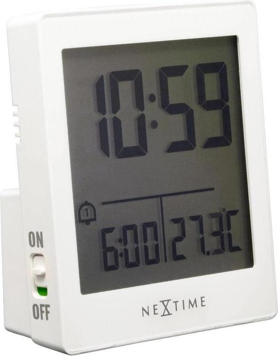 Actual product image Nextime "Wake Up" Digital Table Alarm Clock RCC ABS 7.7x8.9x3cm