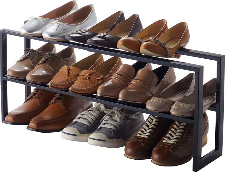 Produktbild Yamazaki 2-stöckiges ausziehbares Schuhregal LINE (38 x 15 x 30 cm)