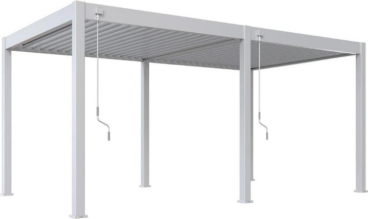 Weide Pergola Classic 3x5.3m mit Lamellendach Weiss (300 cm, 530 cm)