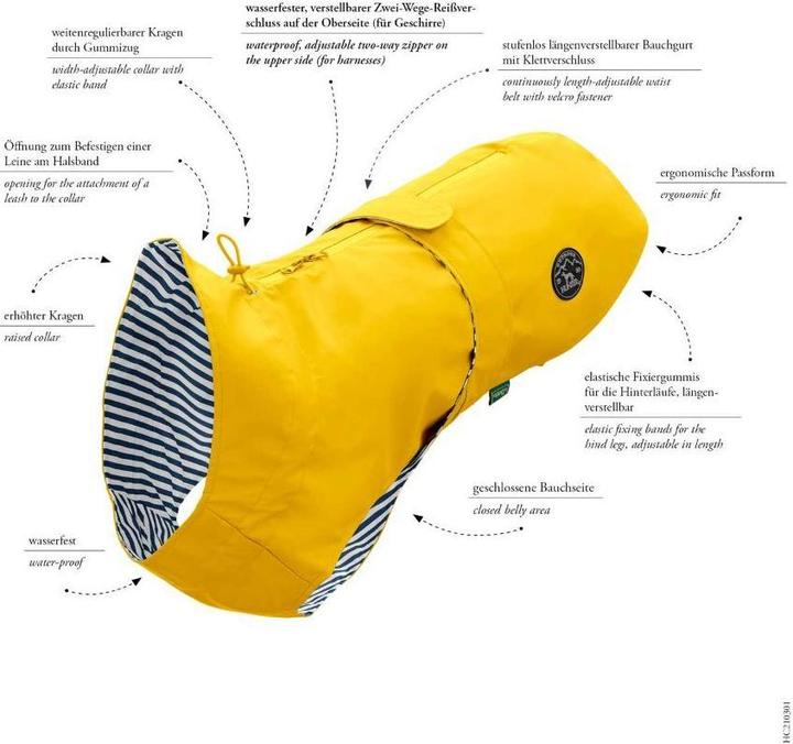 Actual product image Hunter Rain coat Milford (50, Dog raincoat)