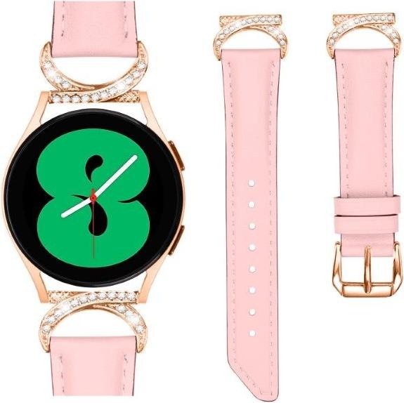Produktbild MU Classic SH Series Twill Echtleder Ersatz Armband (20 mm, Echtleder, Gear S2 Classic, Galaxy Watch3 (41mm), Galaxy Watch6, 20mm Anstossbreite)