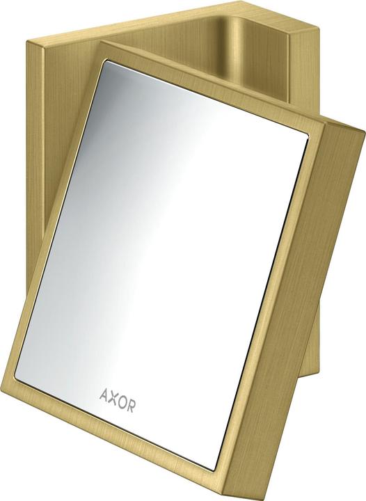Actual product image hansgrohe AXOR Universal Rectangular shaving mirror, magnification 1.7x, tilting, metal frame