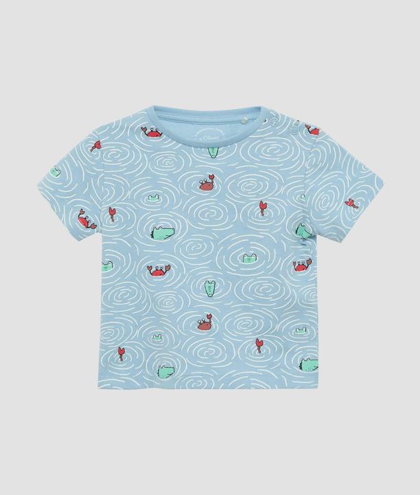 Produktbild S.Oliver T-Shirt Weiches Jersey-T-Shirt aus Baumwolle mit All-over-Print (92)