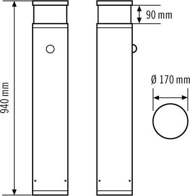 Actual product image Esylux LED bollard light DALI (760 lm, IP65)