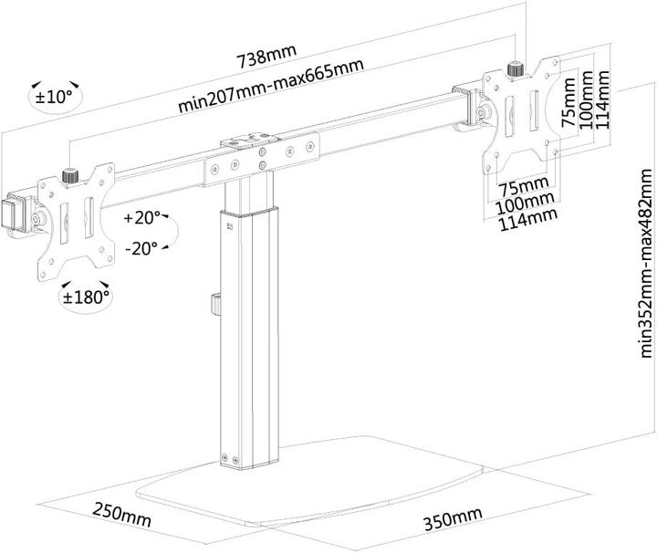 Productafbeelding Neomounts Tafelbevestiging (Tabel, 27", 6 kg)