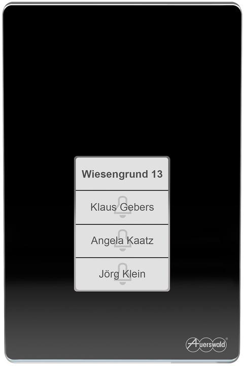 Actual product image Auerswald TFS-Dialog 400 intercom system black for a/b interfaces with elegant glass front