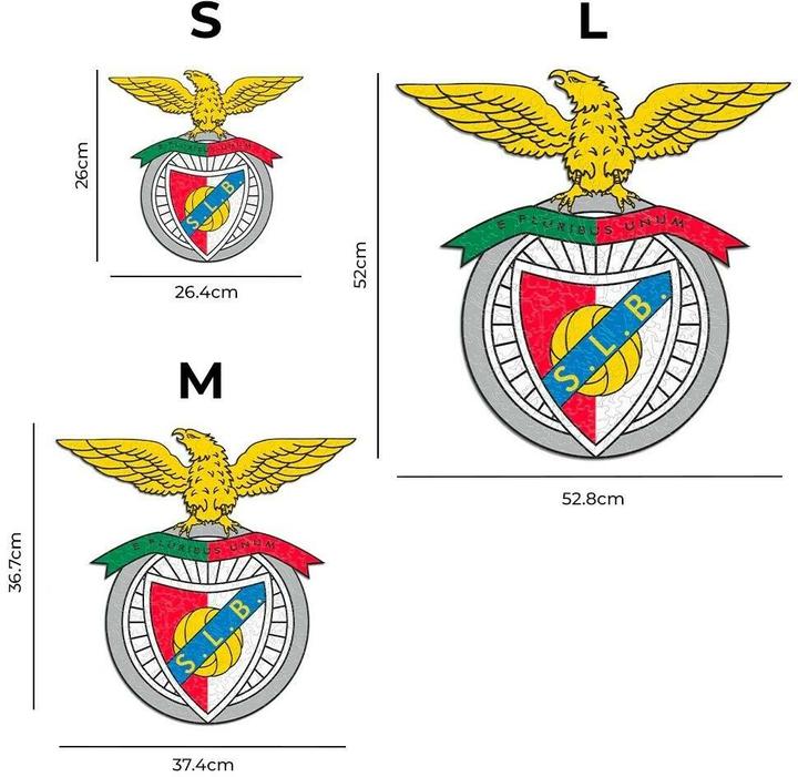 Immagine prodotto Iconic SL Benfica - Logo - Puzzle in Legno Taglia S (150 Pezzi) (150 pezzi)