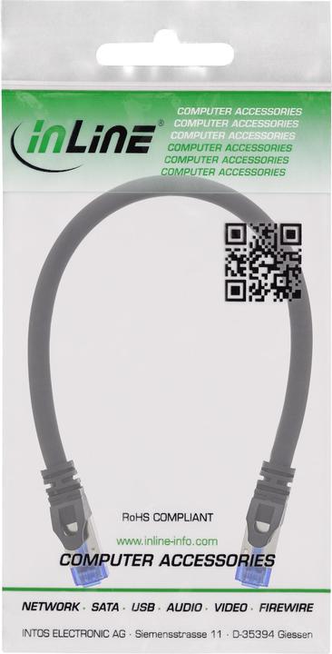 Produktbild InLine Patchkabel armiert (U/FTP, CAT6a, 0.50 m)