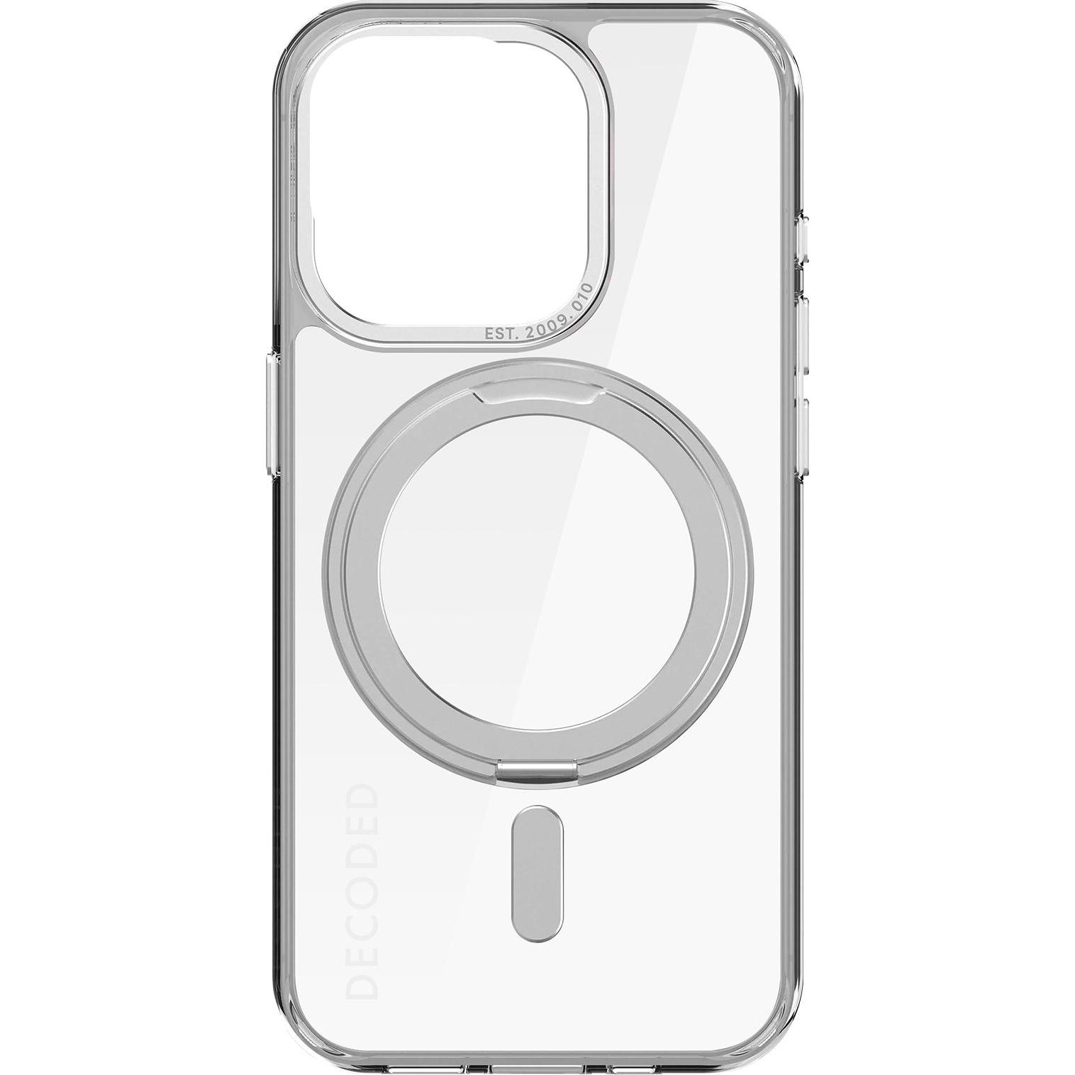 Decoded Recycled Plastic Loop Stand Backcover iPhone 15 Pro Transparant (Apple iPhone 15 Pro), Smartphone Hülle, Transpa...