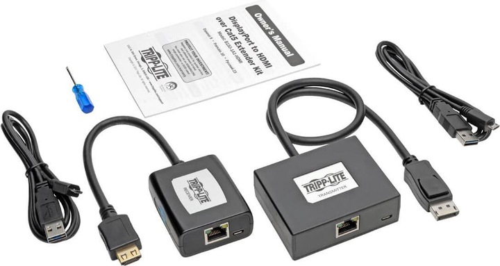 Produktbild Eaton DisplayPort to HDMI over Cat5/6 Active Extender Kit Pigtail Transmitter/Receiver for