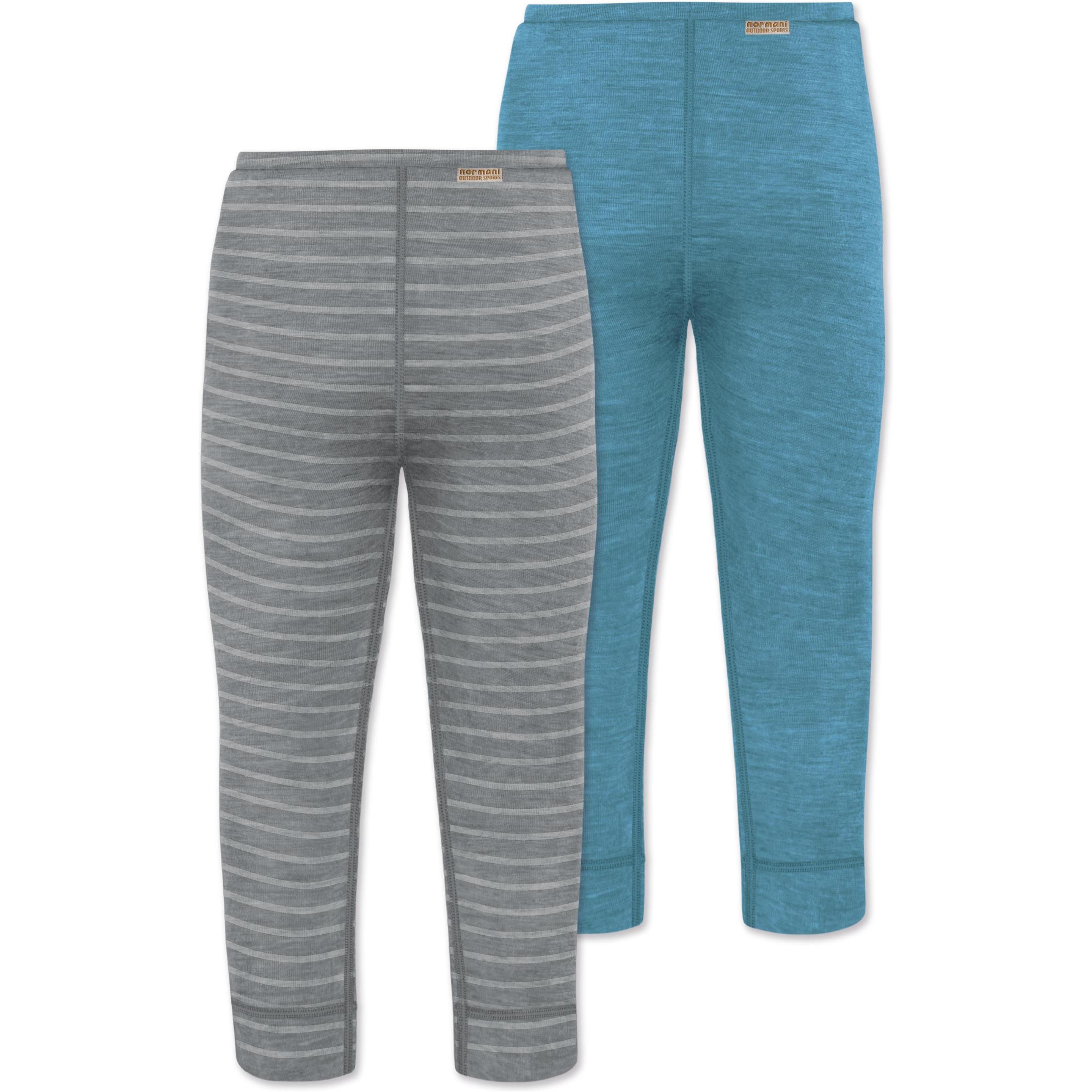 Thumbnail - Normani, Herren, Hosen, 2er Pack Baby Merino Hose „Tutira" - 9507, Grau, (74)