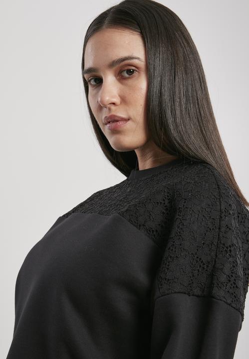 Produktbild Urban Classics Ladies Short Oversized Lace Inset Crew (M)